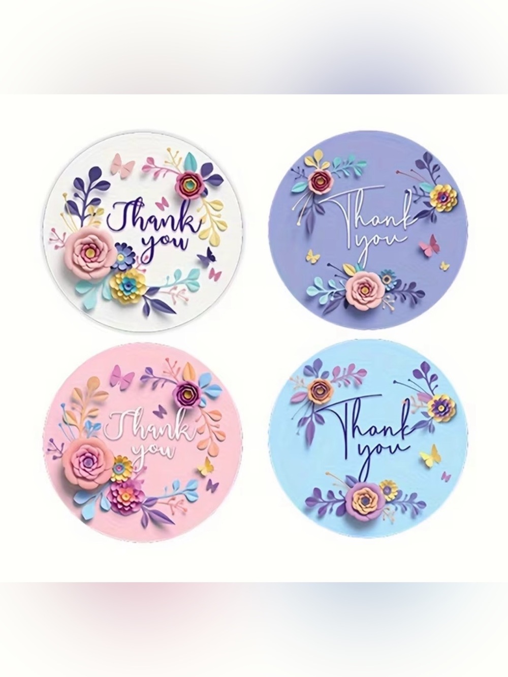 500 pcs Thank You Decorative Stickers